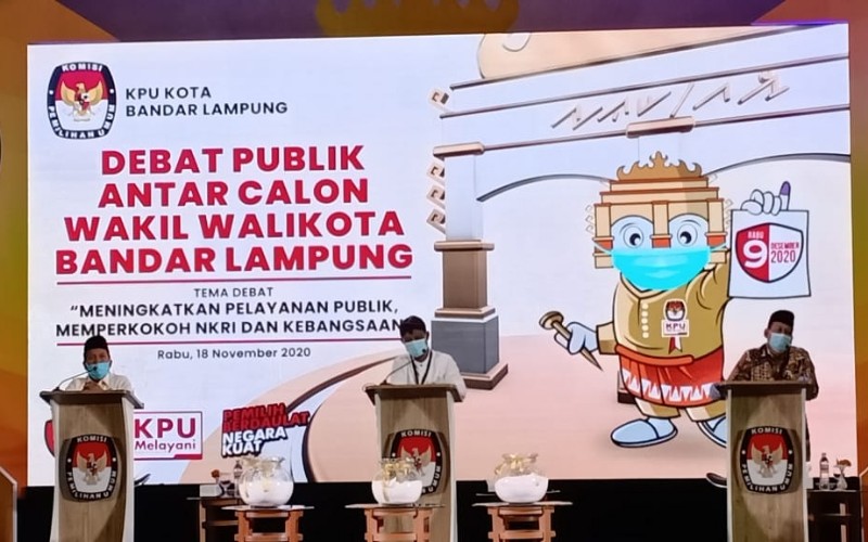  Debat Calon Wakil Wali Kota Bandar Lampung, Tulus Purnomo Janji Beri Beasiswa 10 Ribu Siswa