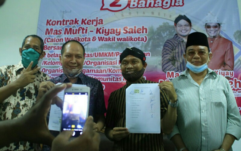  Paslon Nomor 2 Metro Berani Kontrak Politik