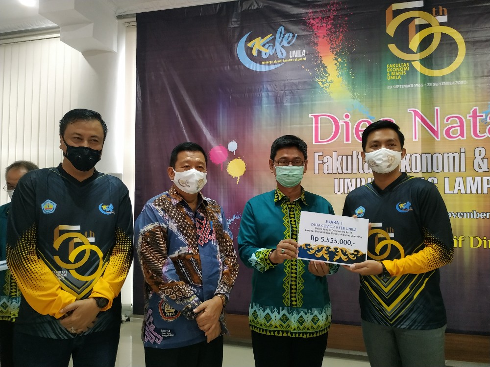  Rektorat Unila Puji Inisiatif Fakultas Ekonomi dan Bisnis Bentuk Duta Pencegahan Covid-19