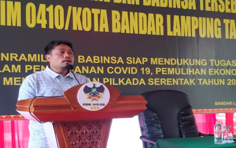  Apel Danramil dan Babinsa Se-Bandar Lampung, Ketua KPU Dedy Triyadi Paparkan Potensi Kerawanan