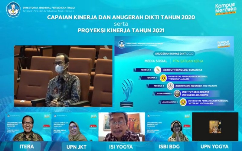  Anugerah Humas Dikti 2020, ITERA Borong Empat Penghargaan