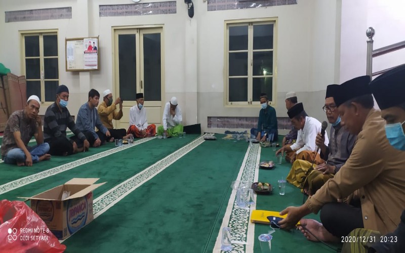  Malam Pergantian Tahun, Pengurus Masjid Khoirul Karim Jagabaya 3 Way Halim Ganti Kepengurusan