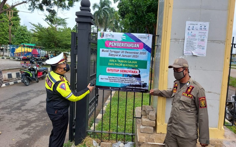  PKOR dan Taman Gajah Ditutup Sampai 4 Januari 2021