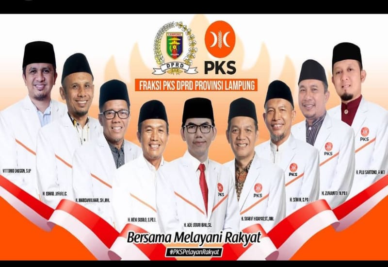  Fraksi PKS DPRD Lampung Kembali Utuh, 3 Nama Baru Masuk lewat PAW