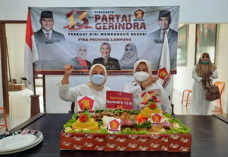  HUT Ke-13 Gerindra, Dwita Ria Ajak Kader Jadi Contoh Penerapan Prokes