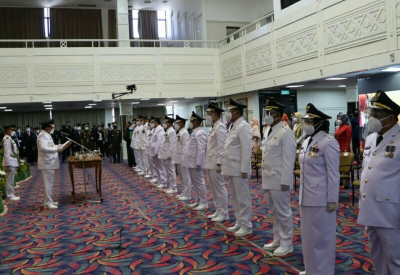  Gubernur Lampung Arinal Djunaidi Lantik 7 Kepala Daerah Hasil Pilkada 2020