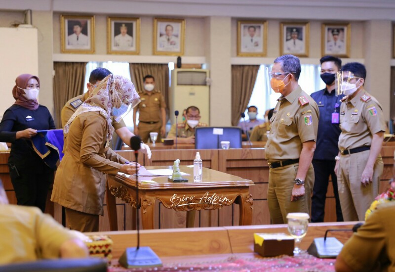  Pemprov Lampung Teken Perjanjian Kinerja Tahun 2021 Pejabat Pimpinan Tinggi