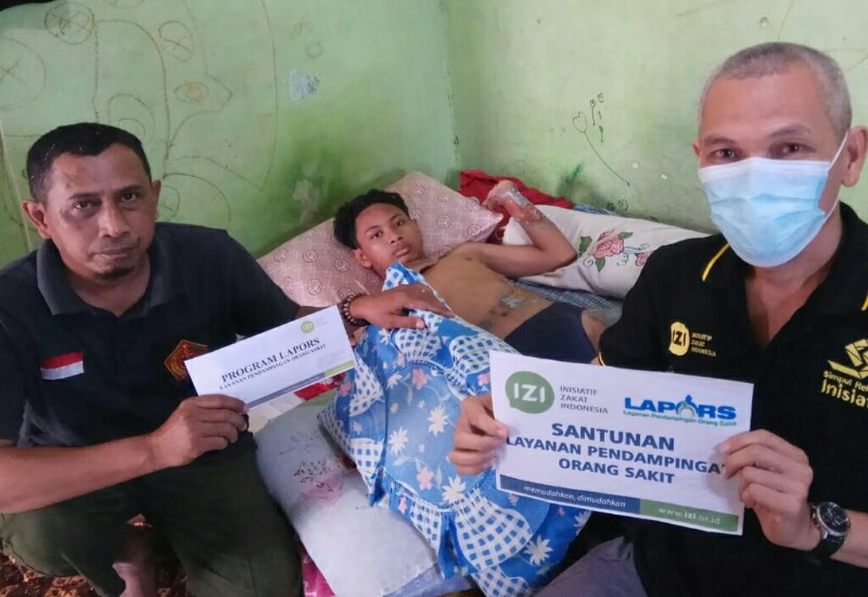  Alami Luka Bakar Parah, Ardan Dapat Bantuan Program Lapors IZI Lampung