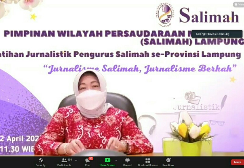  Gubernur Buka Pelatihan Jurnalistik, Salimah Diharapkan Ikut Sukseskan Lampung Berjaya