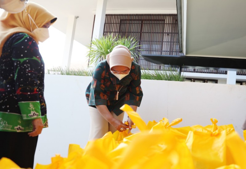  Riana Sari Arinal Serahkan Sembako untuk Lansia di Pringsewu dan Tulangbawang