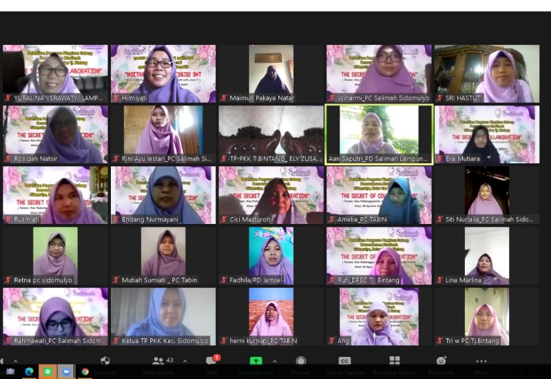  Pimpinan Cabang Ormas Salimah Natar, Tanjung Bintang, dan Sidomulyo Dikukuhkan