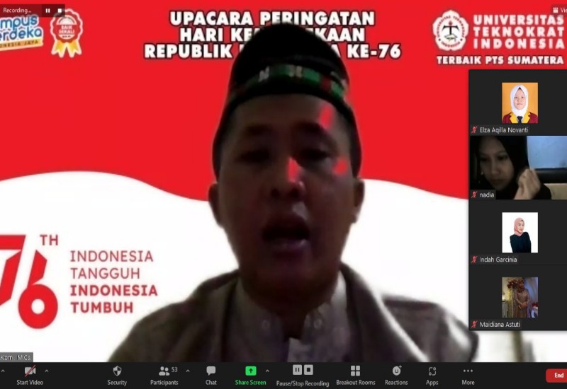  Semarakkan HUT Ke-76 RI, BEM PTS Terbaik Sumatera Teknokrat Gelar Webinar Peran Pemuda Masa Pandemi