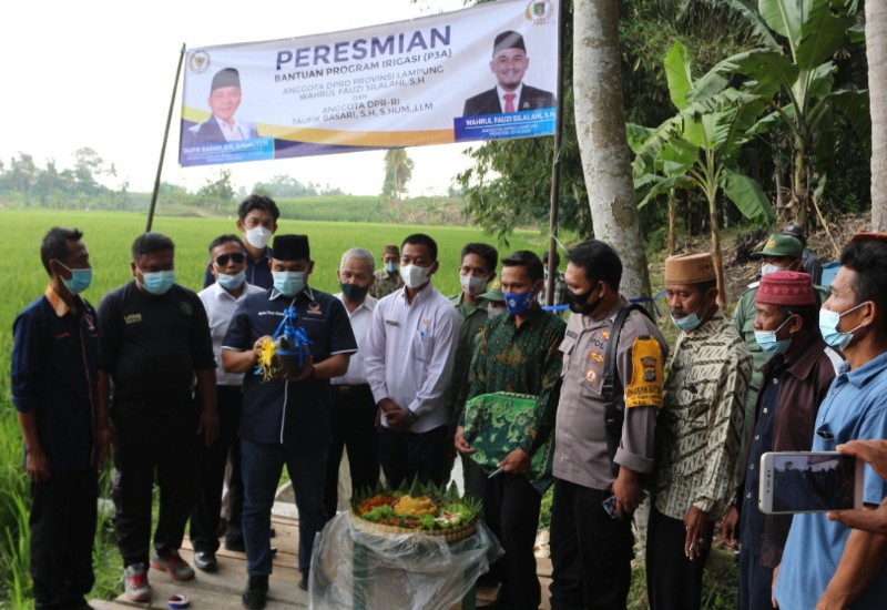  Wahrul Fauzi Silalahi Resmikan Irigasi Desa Kedaung Kecamatan Sragi Lampung Selatan
