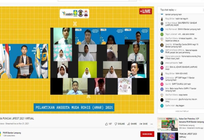  Jong Islamieten Festival Virtual FKAR Bandar Lampung Sukses Besar