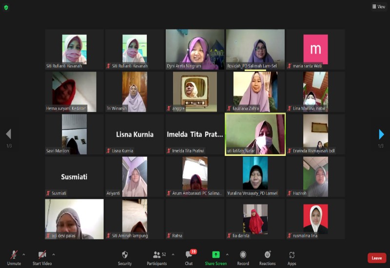  Puluhan Peserta Ikuti Zikir Virtual Bersama Salimah Lampung Selatan