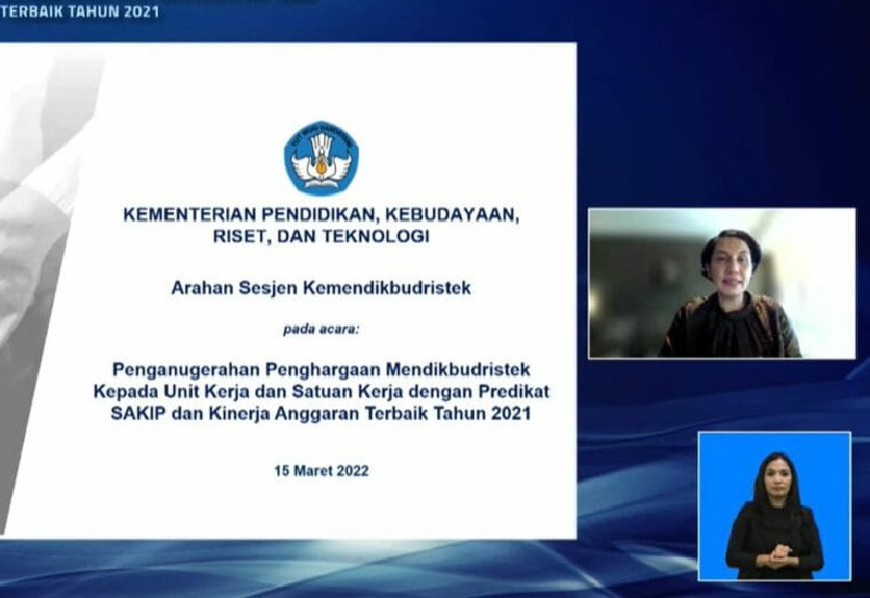  Unila Raih Penghargaan Terbaik Implementasi Kinerja Anggaran 2021