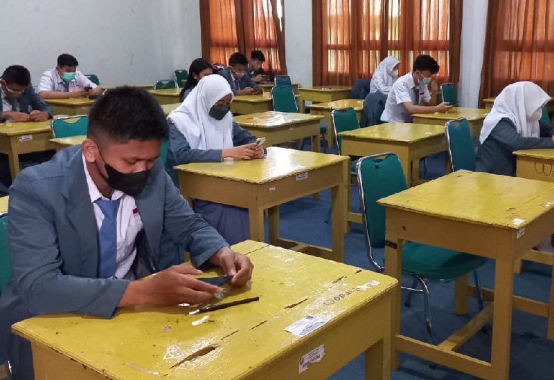  395 Siswa SMAN 2 Bandar Lampung Ikuti Ujian Sekolah Berbasis Komputer