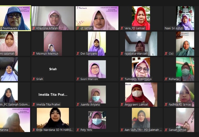  Salimah Lampung Selatan Gelar Zikir Virtual, Ratusan Muslimah Antusias Sambut Ramadan