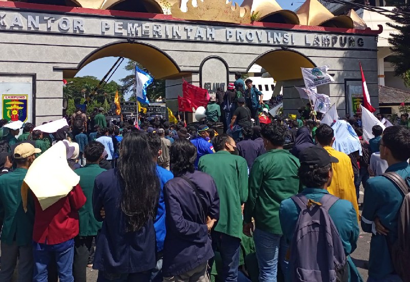  Demo Mahasiswa Lampung, Desak Pemerintah Jamin Stabilitas Harga Bahan Pokok