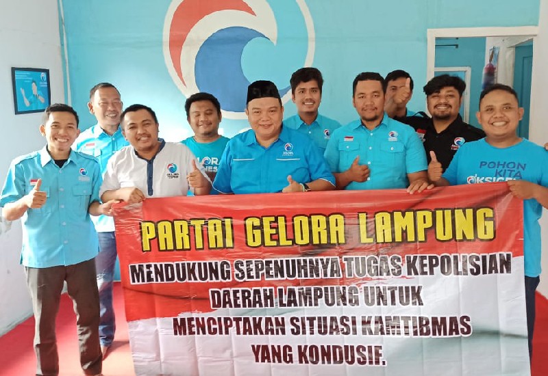  Partai Gelora Lampung Dukung Polda Jaga Kondusivitas Jelang Pemilu