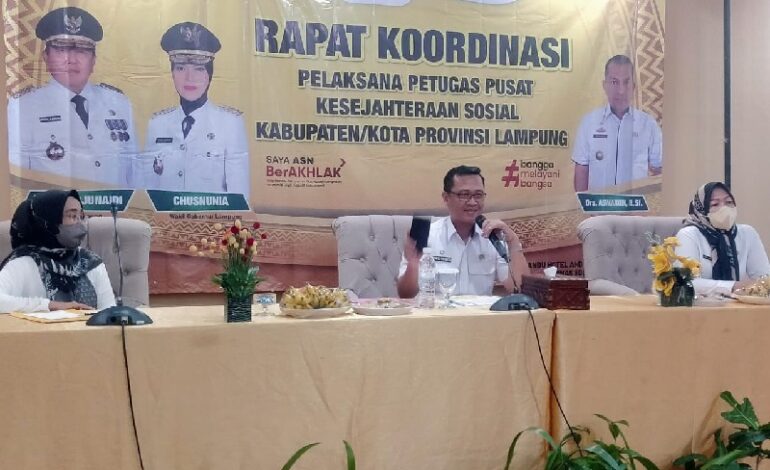  Dinsos Lampung Rakor, Warga Didorong Mudah Akses Program Penanggulangan Kemiskinan