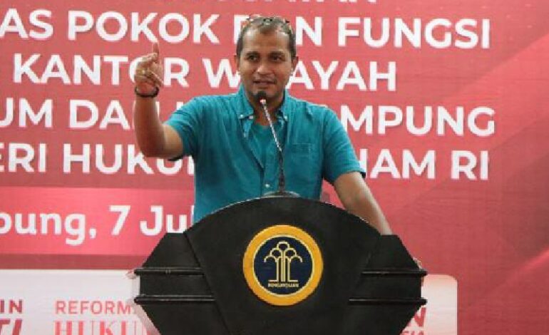  Wamenkumham Edward Omar Syarief ke Kanwil Lampung, Kaget Lihat Manasik Haji di Lapas Narkotika