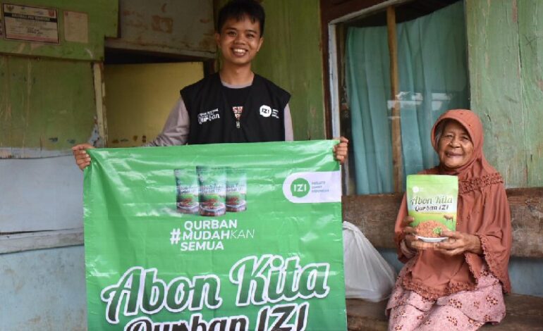  IZI Lampung Salurkan Abon ke Duafa Sumberjaya Lambar