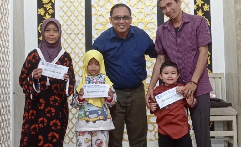  LAZDAI Lampung Distribusikan Tali Asih Bahagiakan Yatim di Perumahan Puri Sejahtera Hajimena Natar