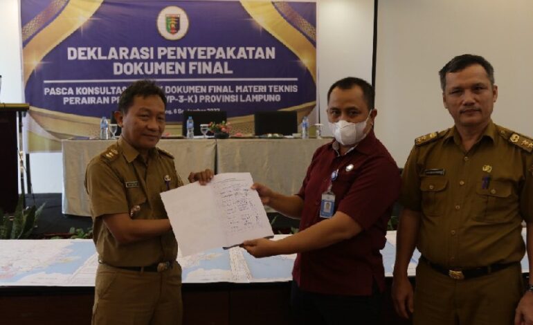  Pemprov Lampung Gelar Deklarasi Kesepakatan Dokumen Final Pascakonsultasi Publik