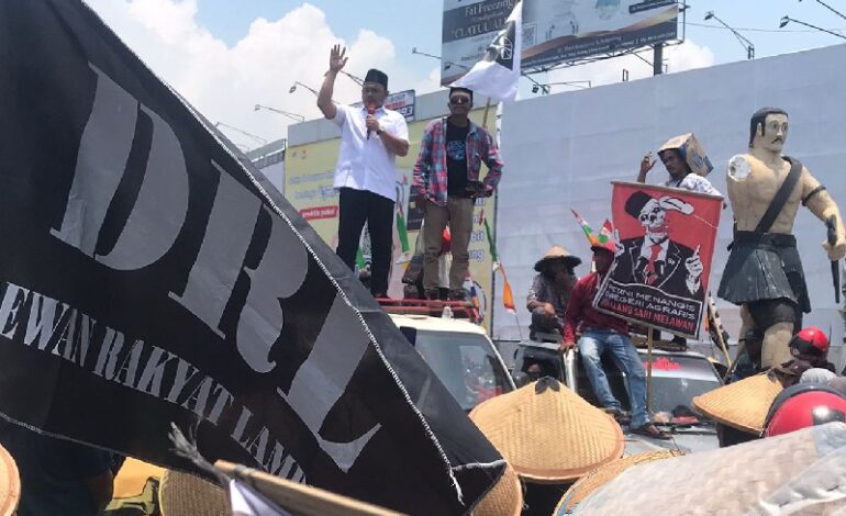  Orasi Hari Tani di Tugu Adipura, Anggota DPRD Lampung Wahrul Fauzi Silalahi Tegaskan Usut Mafia Tanah