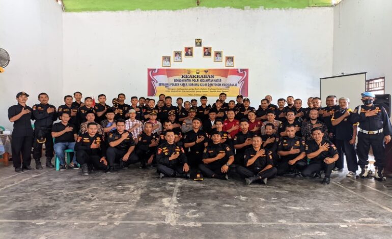  100 Anggota Senkom Mitra Polri Silaturahmi dengan Aparatur Polsek Natar Lampung Selatan