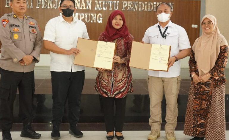  Kantor Bahasa Provinsi Lampung dan Polda Sepakati Rencana Kerja Teknis