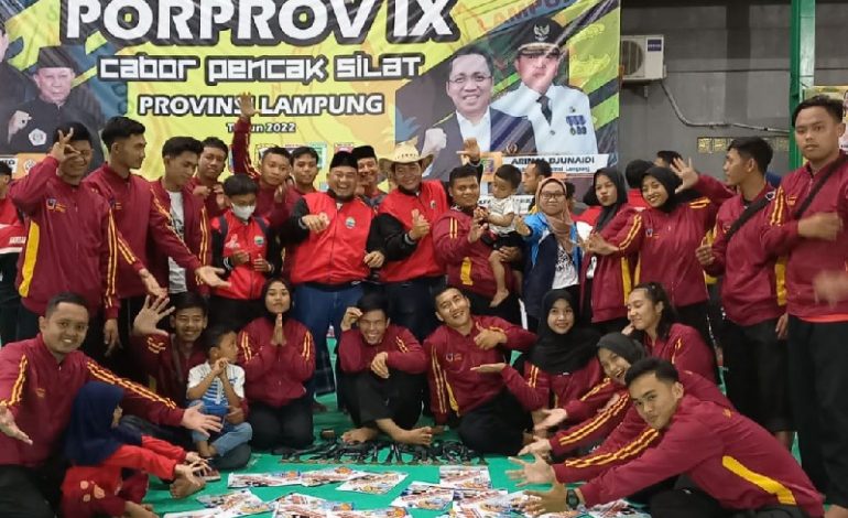  7 Emas Antar Pesilat Lampung Selatan Pimpinan Wahrul Fauzi Juara Umum Porprov IX