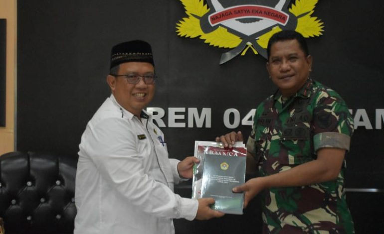  Danrem 043/Garuda Hitam Brigjen TNI Ruslan Effendi Terima Silaturahmi Ketua LDII Lampung dr Muhammad Aditya