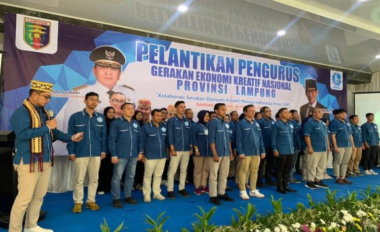  Gekrafs Lampung Dilantik, Handrie Kurniawan Yakin Jadi Langkah Awal Perkuat Ekonomi Kreatif