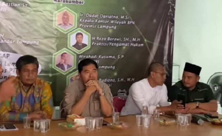  Anggota DPRD Lampung Wahrul Fauzi Silalahi Bicara di Diskusi Publik KAHMI Lampung soal PTSL