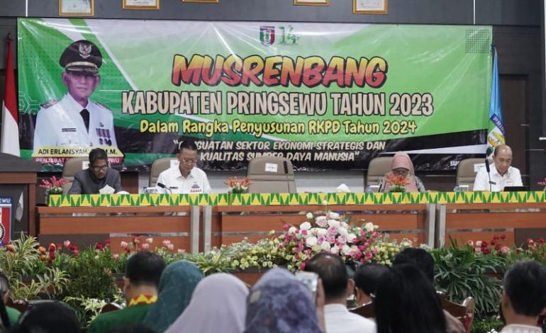  Musrenbang RKPD 2O24, Pemprov Lampung Sebut Pringsewu Rising Star
