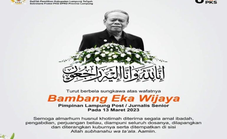  Anggota DPRD Lampung Vittorio Dwison Kenang Banyak Pengalaman Bersama Mendiang Bambang Eka Wijaya