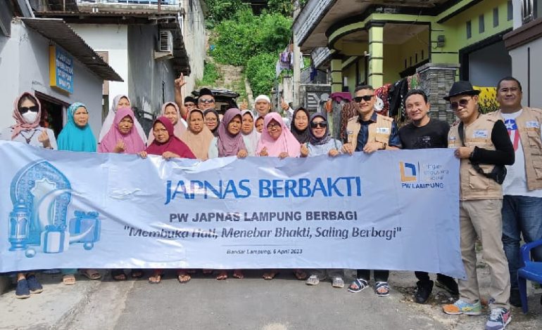  Japnas Lampung Bakti Sosial, Salurkan Sembako untuk Duafa di Beberapa Titik