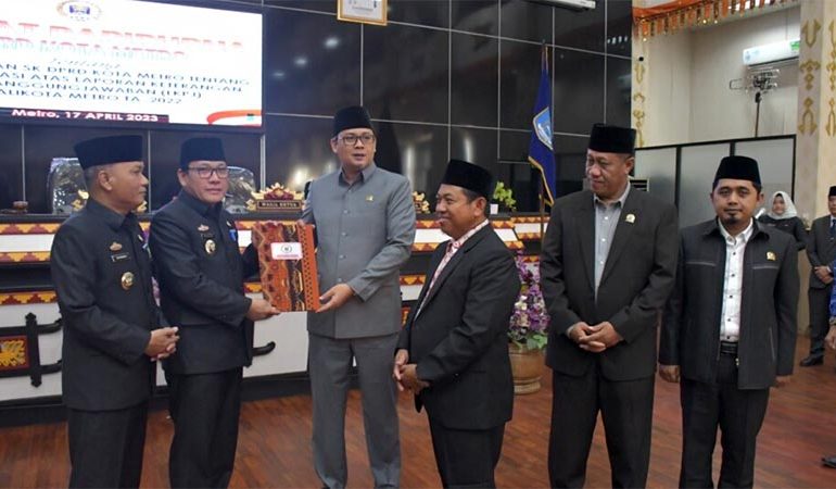  DPRD Kota Metro Menggelar Paripurna Penyampaian LKPJ Walikota Metro T.A. 2022
