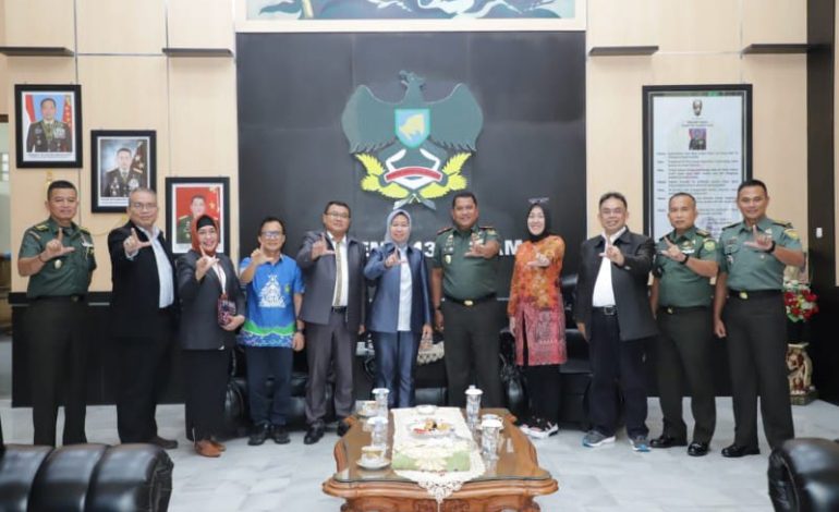  Rektor Universitas Lampung Audiensi ke Markas Korem 043 Garuda Hitam