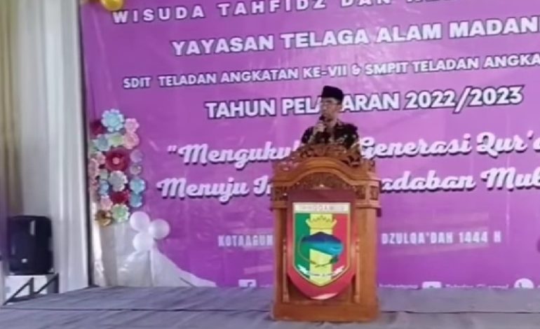  Hadiri Wisuda SDIT-SMPIT Teladan Kotaagung Tanggamus, Abdul Hakim: Untuk Indonesia Emas 2045