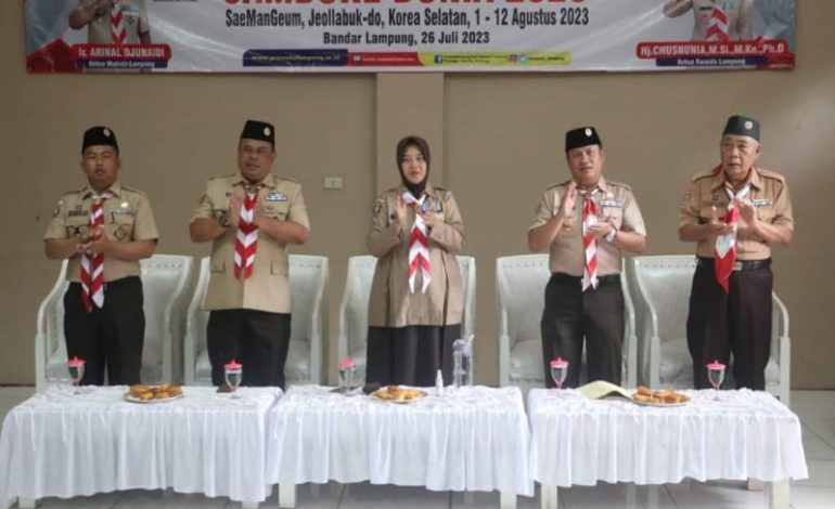  Wakil Gubernur Lepas Kontingen Lampung Ikuti Jambore Pramuka Dunia Korea Selatan 