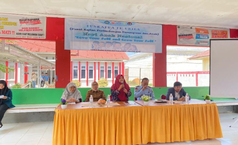  Hari Anak Nasional Puskappa FH Universitas Lampung Baksos di LPKA, Kak Suhe Beri Motivasi