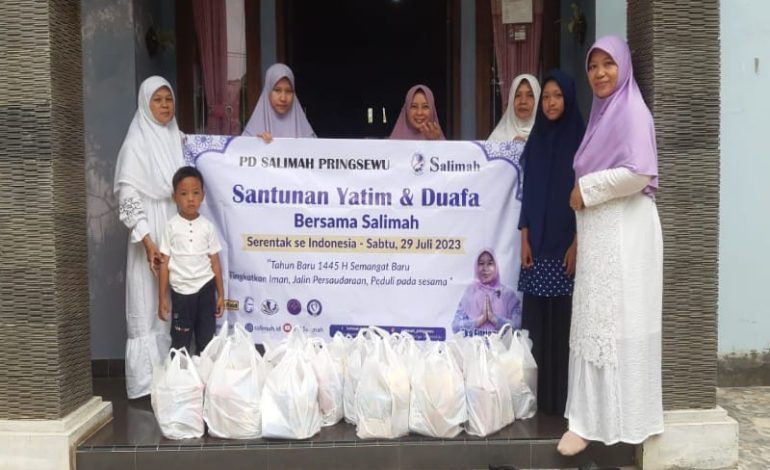  Maknai 1 Muharam, Salimah Pringsewu Santuni Yatim Duafa