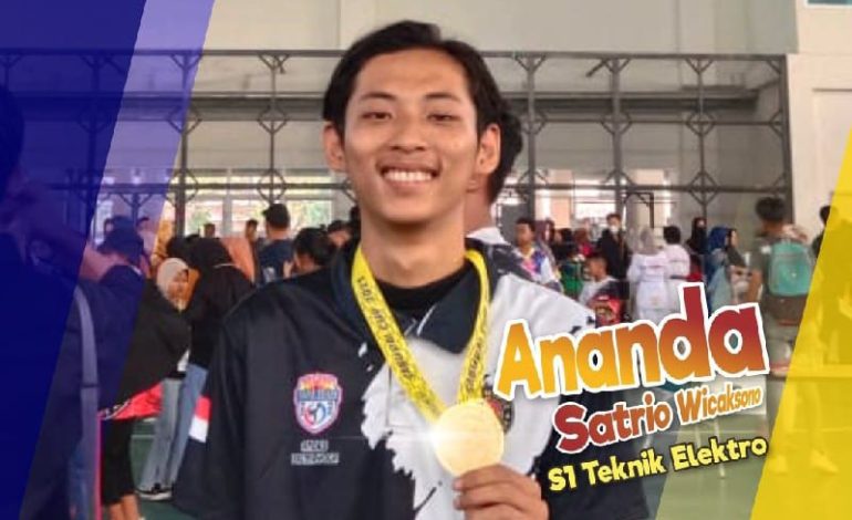  Mahasiswa Universitas Teknokrat Indonesia Ananda Satrio Wicaksono Raih Emas Taekwondo Saburai Cup XIV Tahun 2023
