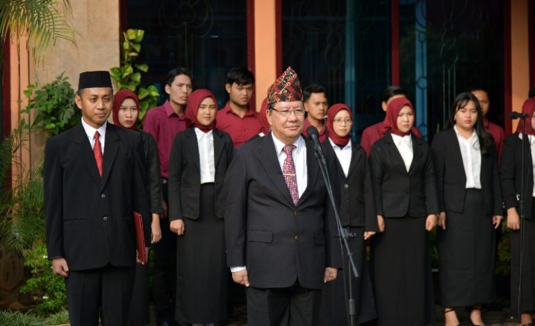  Universitas Teknokrat Indonesia Upacara Detik-Detik Proklamasi Kemerdekaan, Rektor Dr HM Nasrullah Yusuf SE MBA Tekankan Mahasiswa Nasionalisme Berkepribadian Luhur