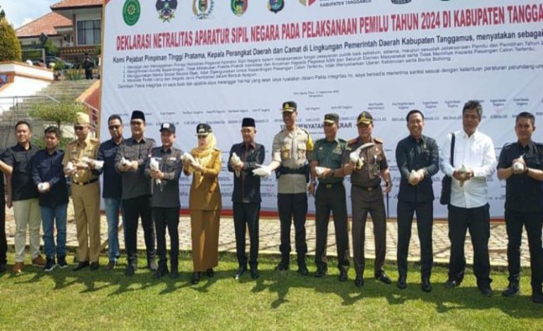  ASN Tanggamus Teken Pakta Integritas, Ketua Bawaslu Tegaskan ASN Netral dalam Pemilu 2024