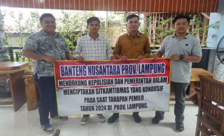  Jelang Pemilu, Banteng Nusantara Lampung Dukung Kepolisian Jaga Kamtibmas