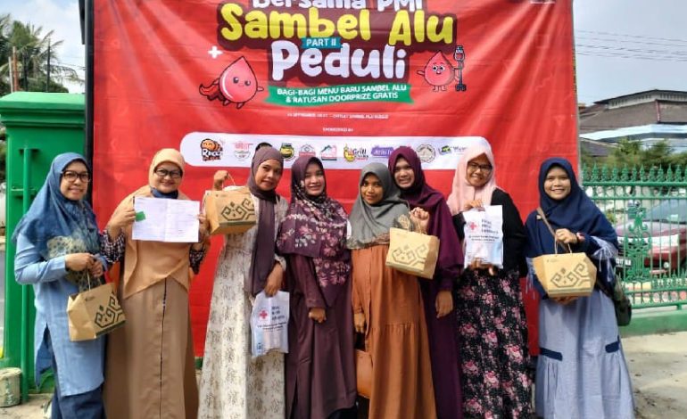 HUT Ke-7, Sambel Alu Donor Darah Bersama PMI, Pendonor Dapat Hadiah 1 Menu Baru